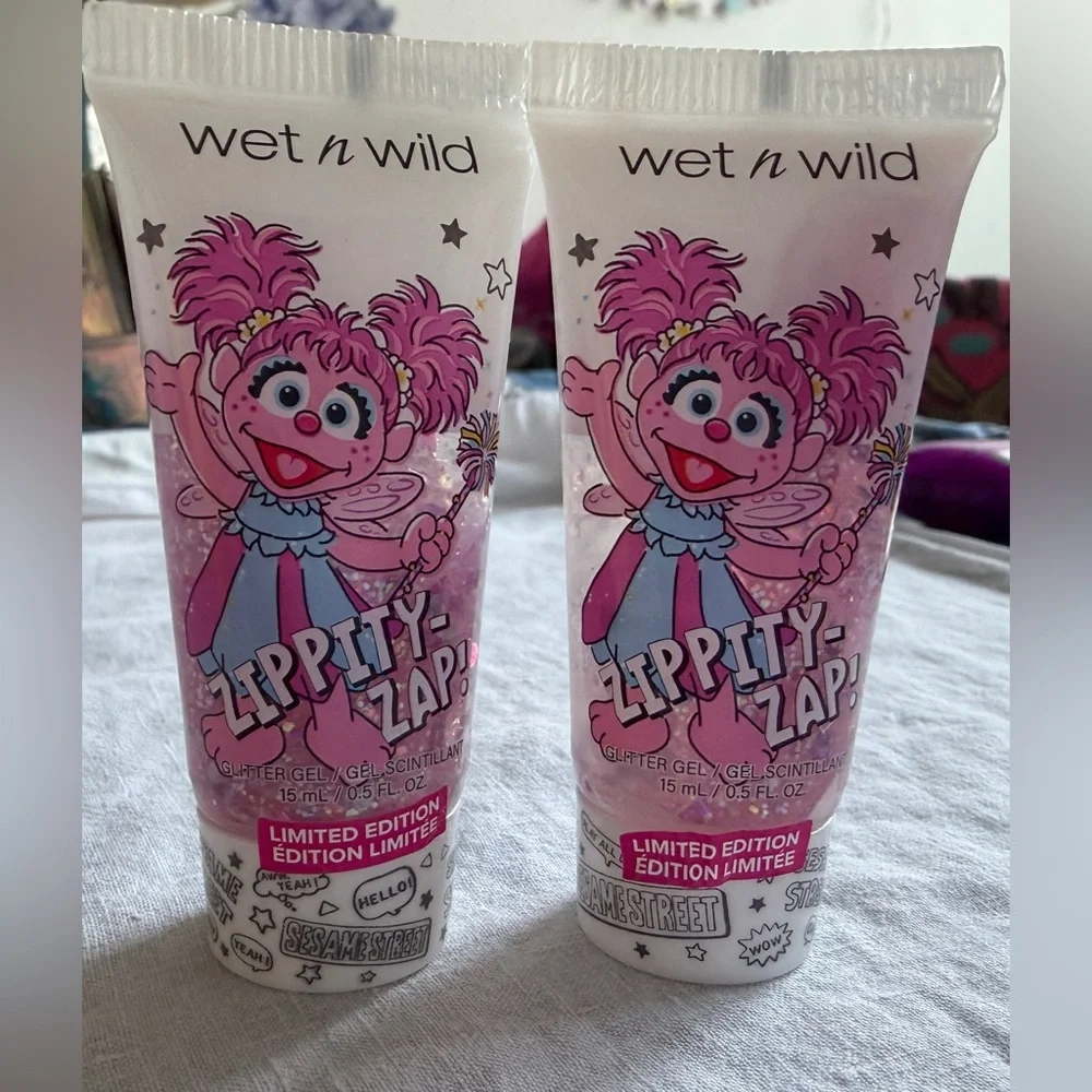 Brand New Wet n Wild Zippity-Zap! Limited Edition Sesame Street Glitter Gels